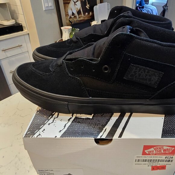 VANS Skate Half Cab Shoes Sneakers Skateboarding VN0A5FCDBKA Black/Black mens 12 - Picture 1 of 10